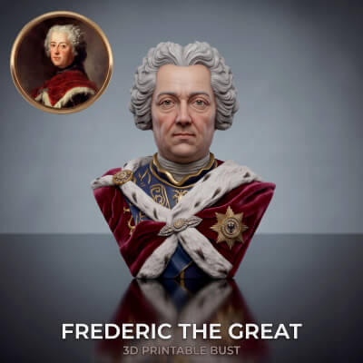 Frederick The Great 3D Printable Bust