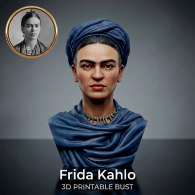 Frida Kahlo 3D Printable Bust