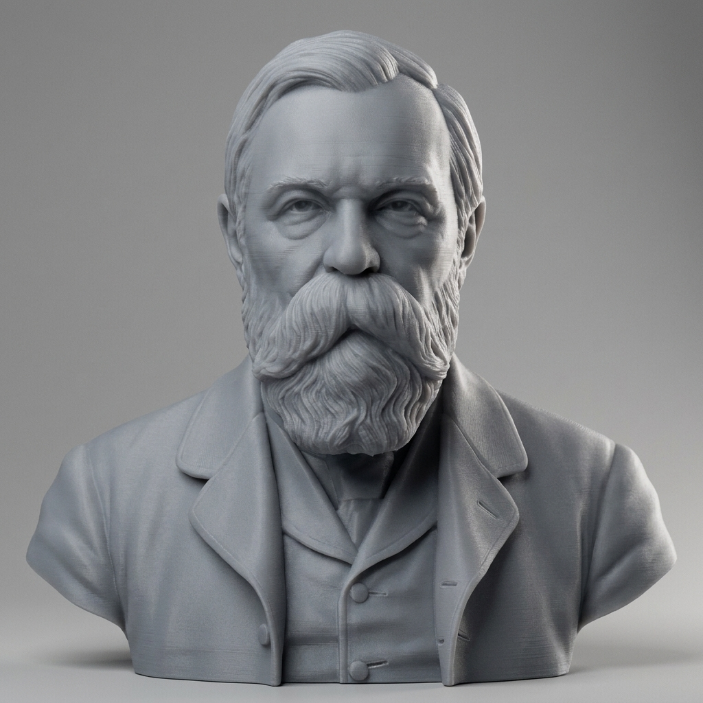 Friedrich Engels 3D Printable Bust 3D Model