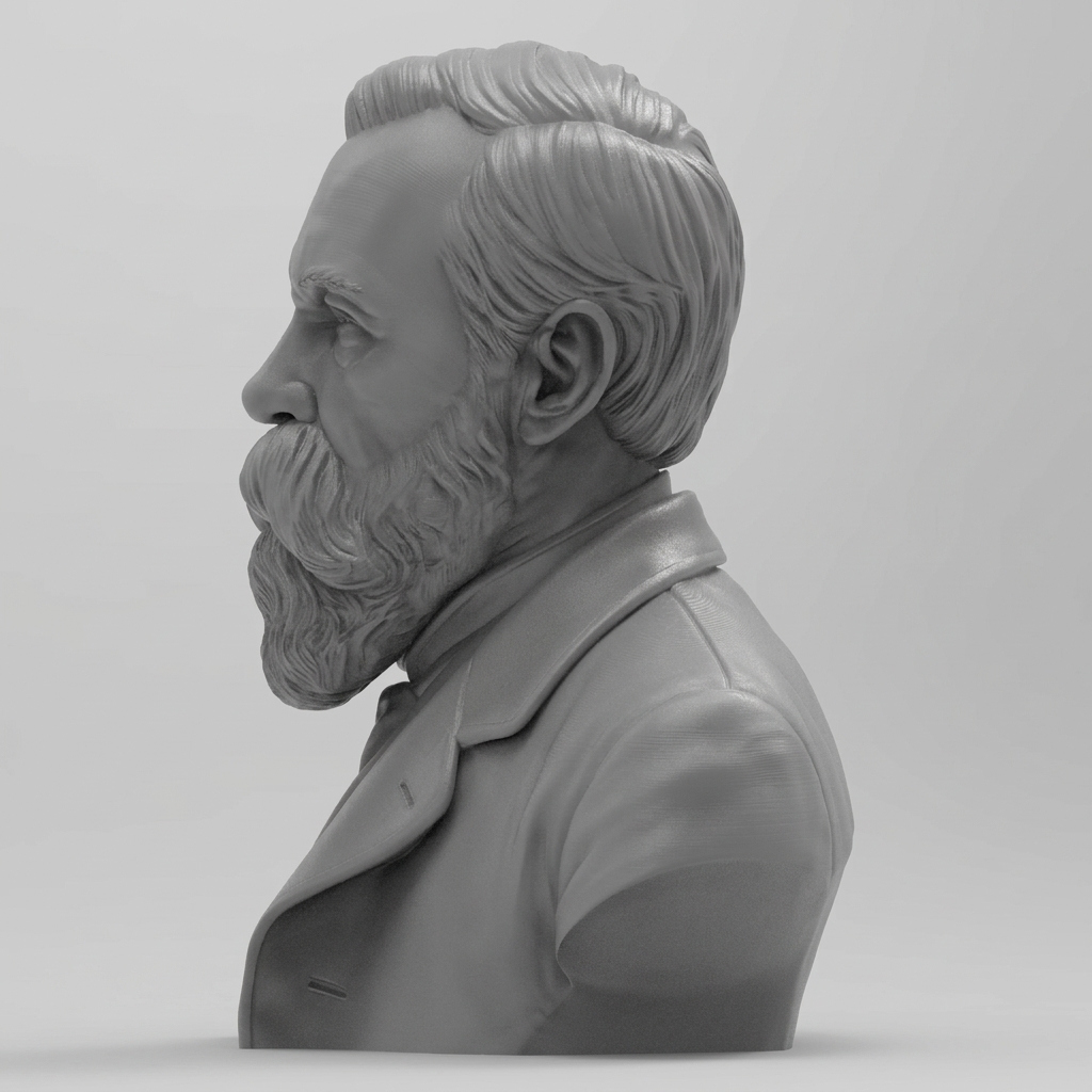 Friedrich Engels 3D Printable Bust 3D Model