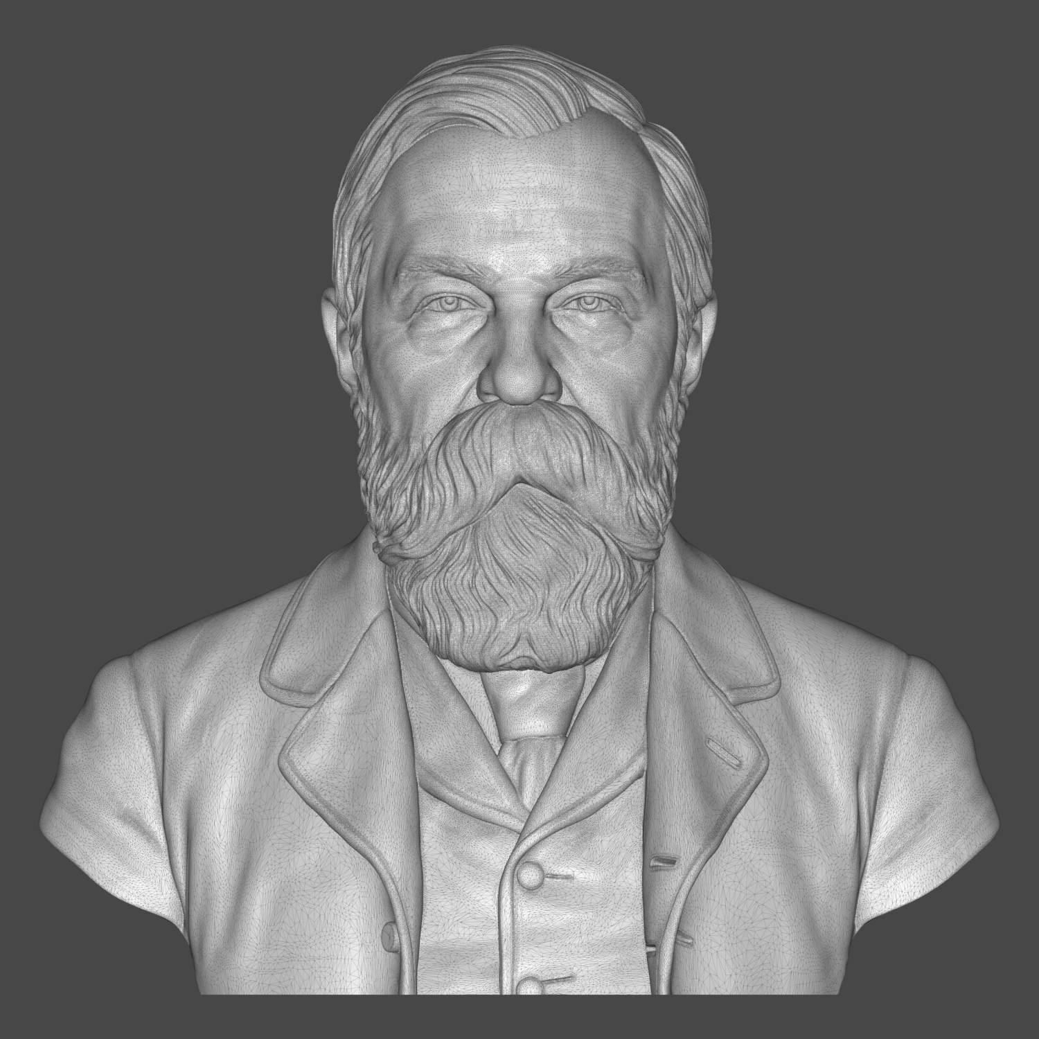 Friedrich Engels 3D Printable Bust 3D Model