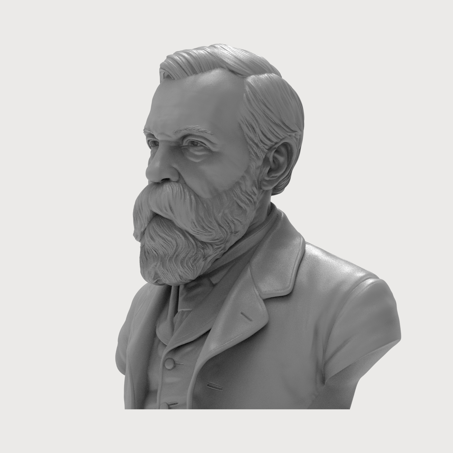 Friedrich Engels 3D Printable Bust 3D Model
