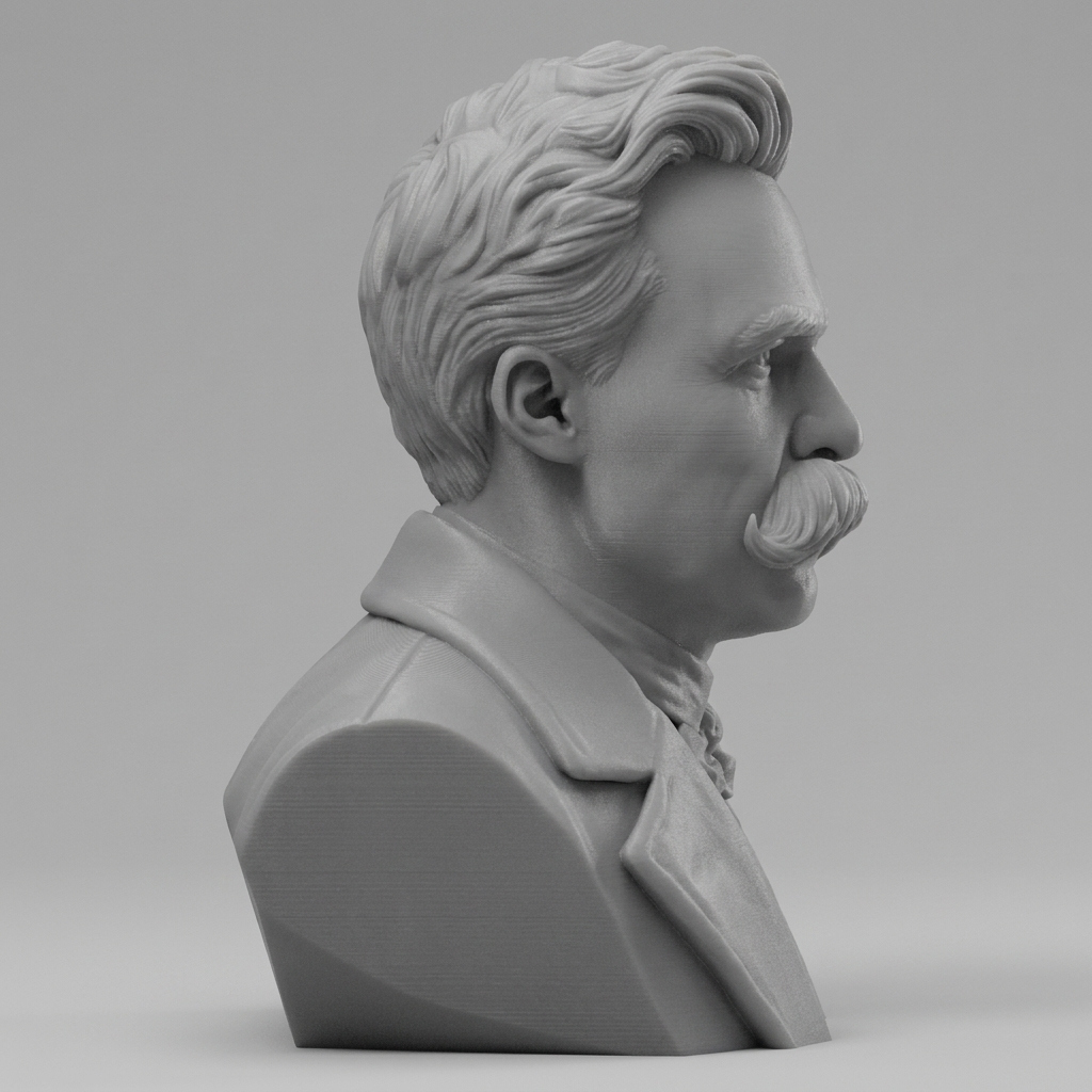 Friedrich Nietzsche 3D Printable Bust 3D Model