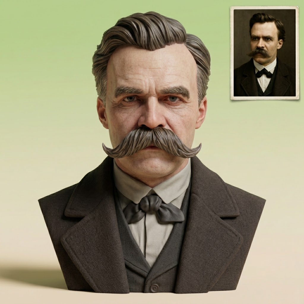 Friedrich Nietzsche 3D Printable Bust 3D Model
