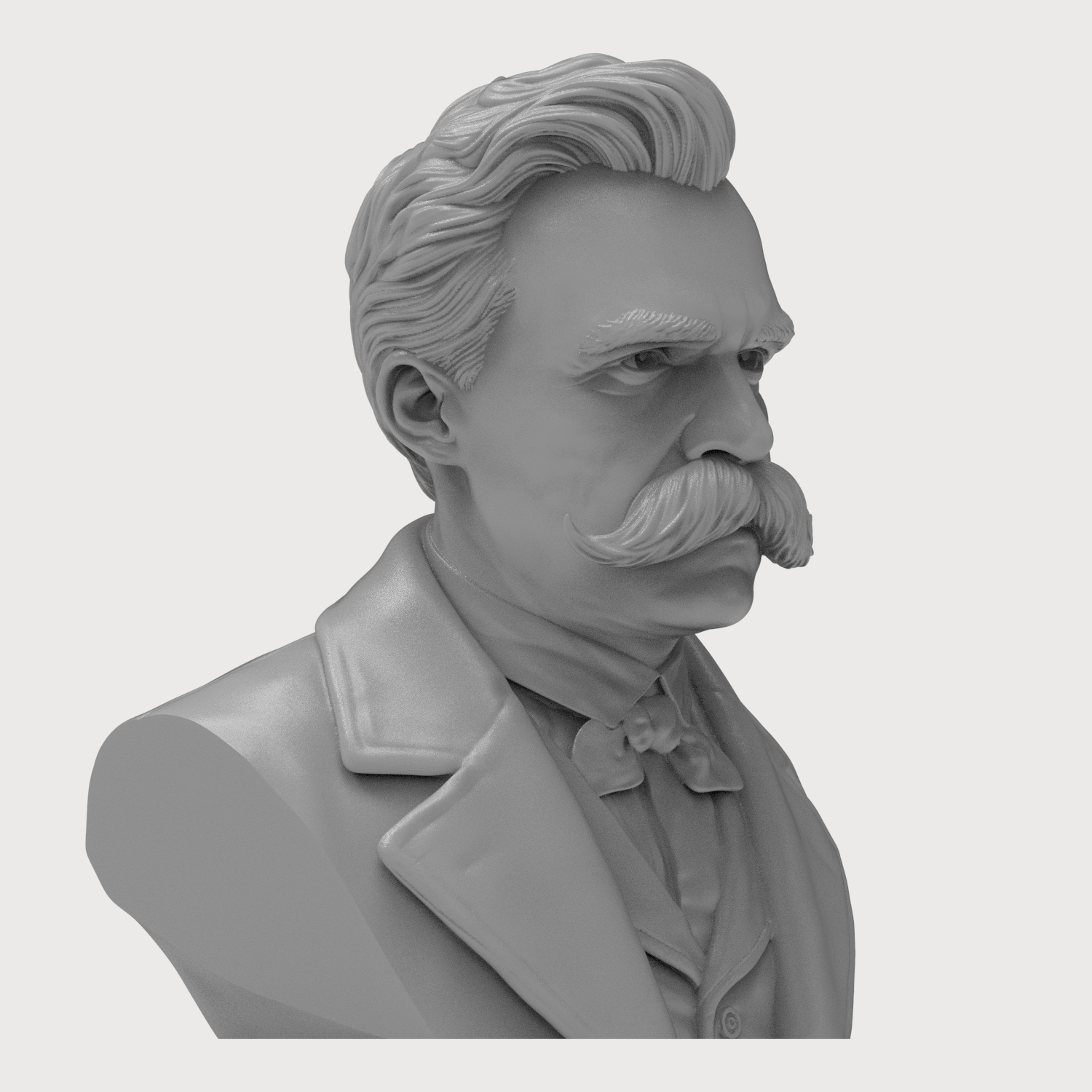 Friedrich Nietzsche 3D Printable Bust 3D Model