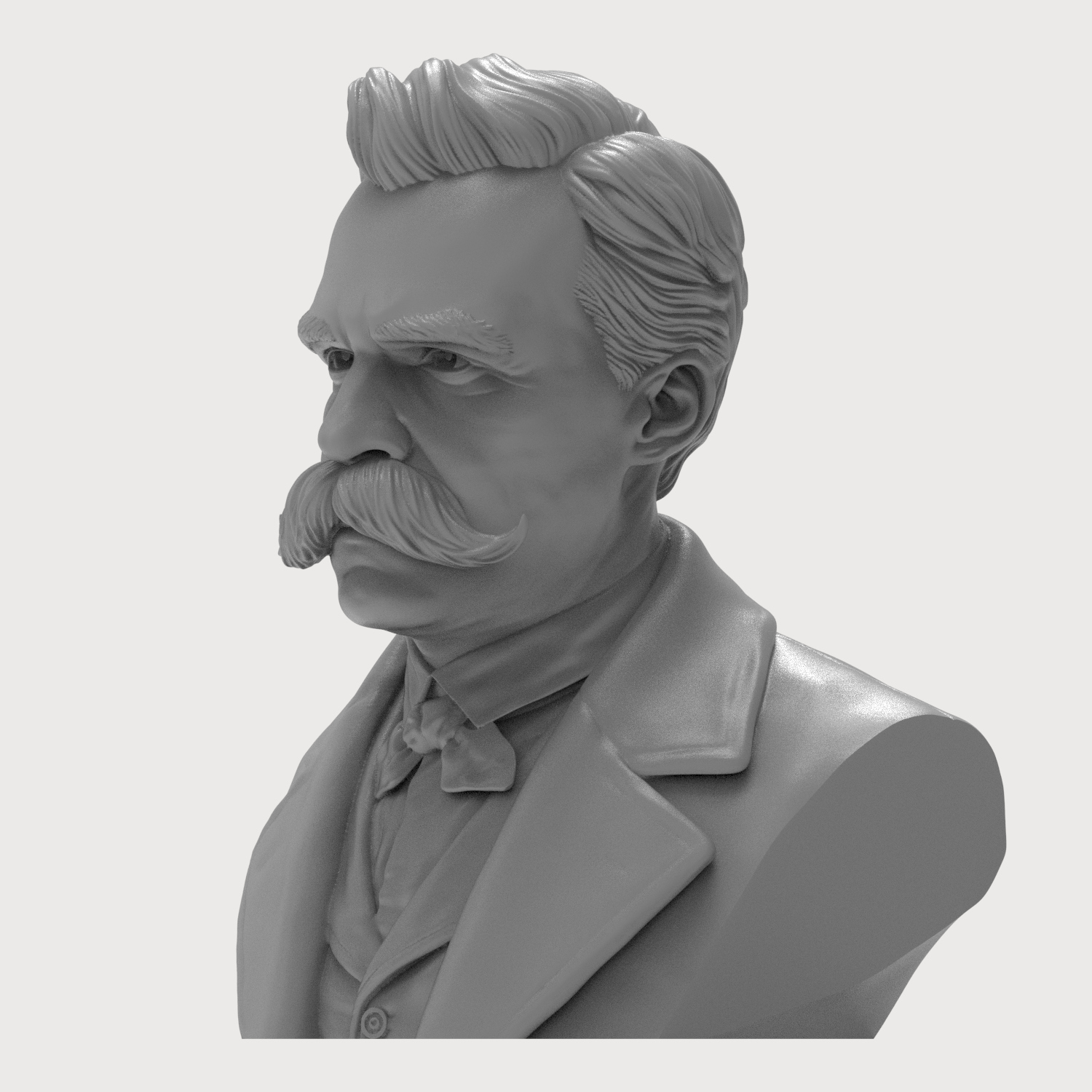 Friedrich Nietzsche 3D Printable Bust 3D Model