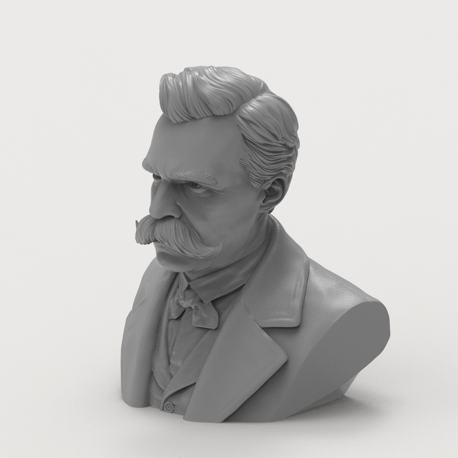 Friedrich Nietzsche 3D Printable Bust 3D Model