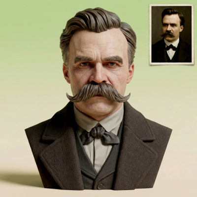 Friedrich Nietzsche 3D Printable Bust