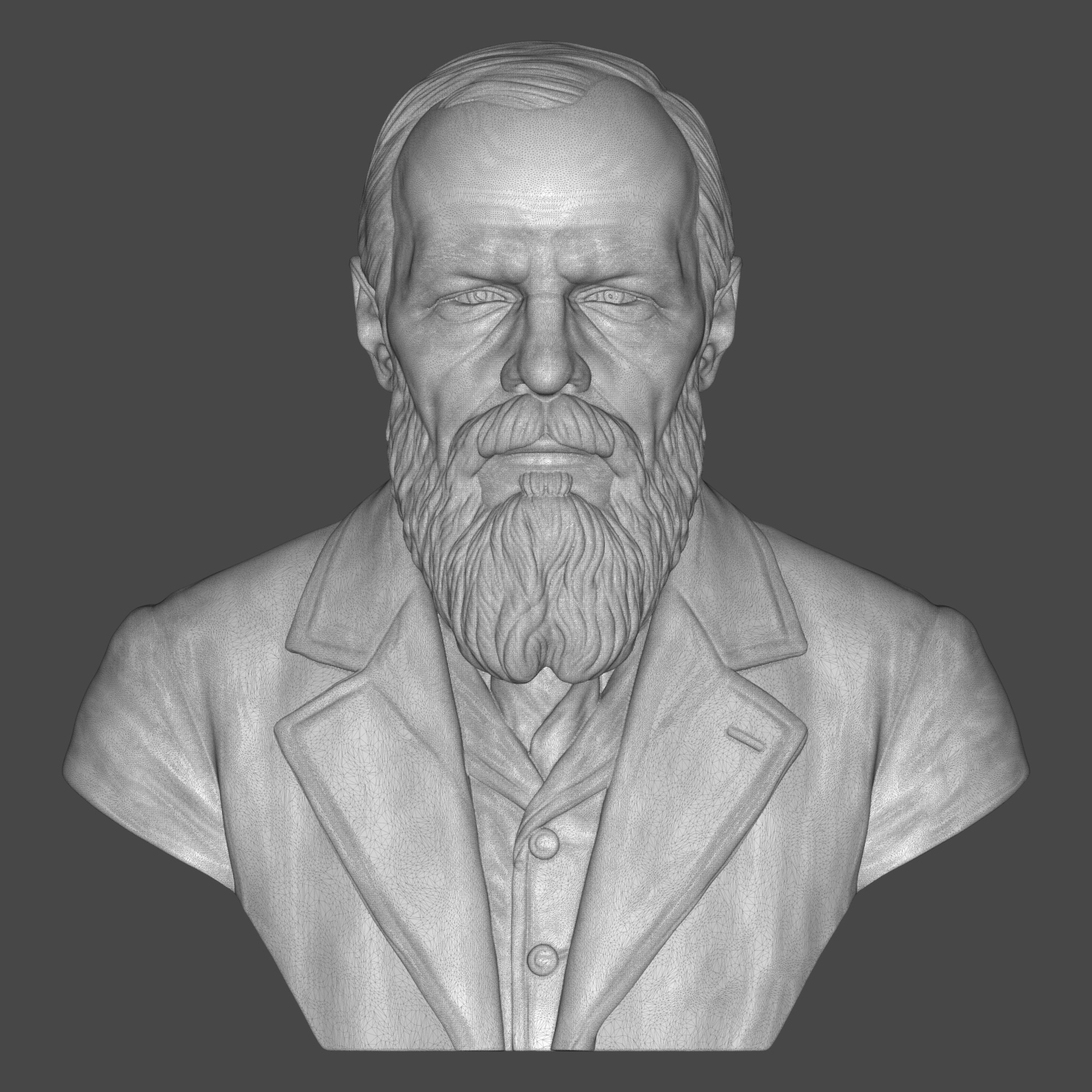 Fyodor Dostoevsky 3D Printable Bust 3D Model