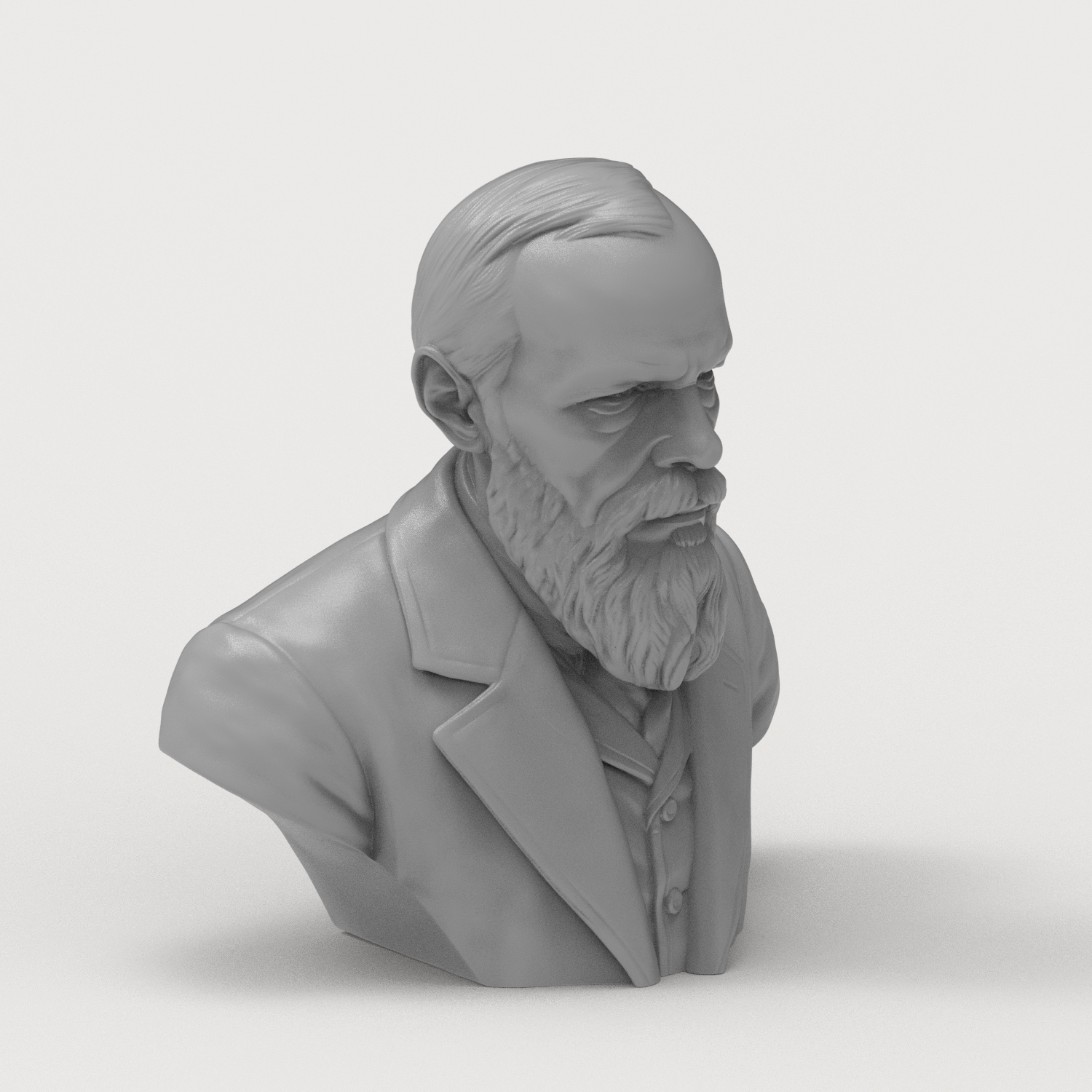 Fyodor Dostoevsky 3D Printable Bust 3D Model