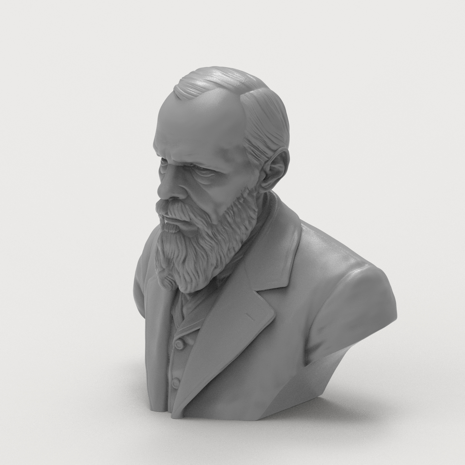 Fyodor Dostoevsky 3D Printable Bust 3D Model