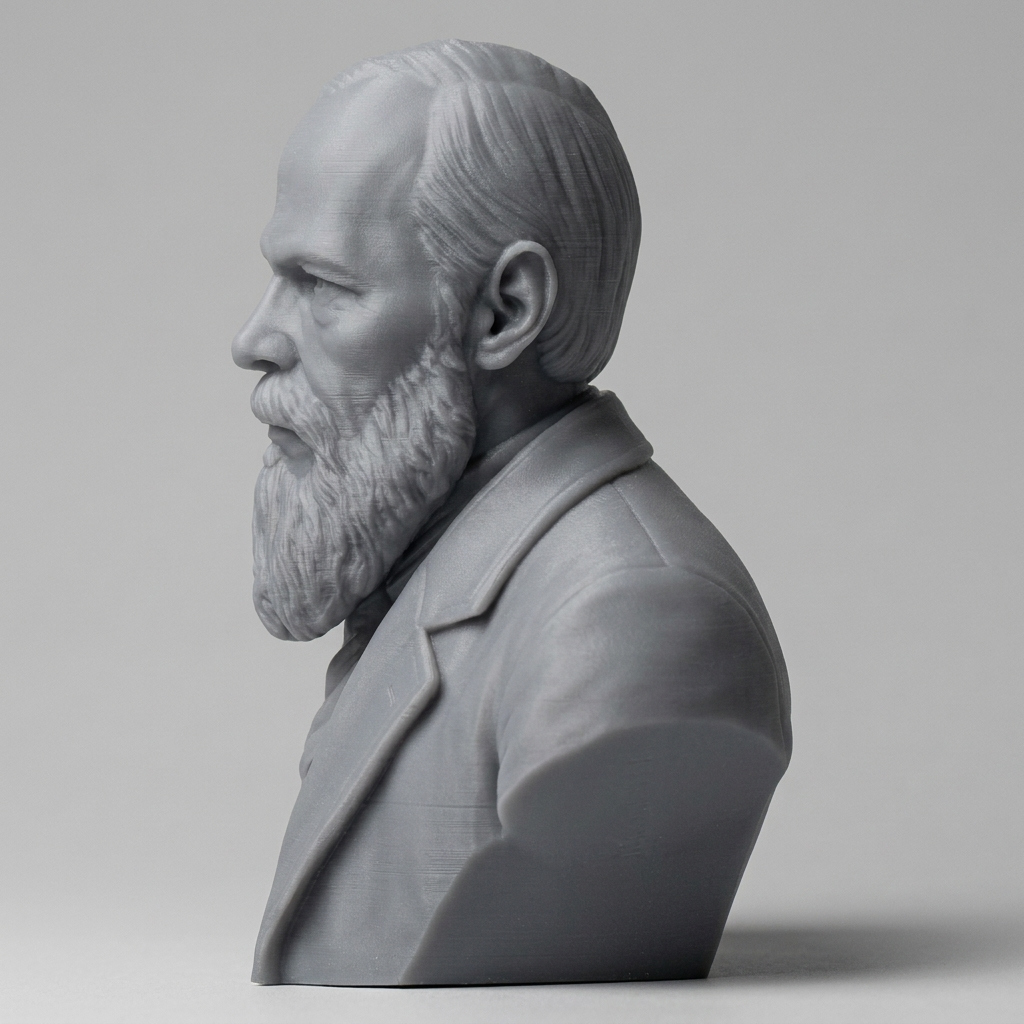 Fyodor Dostoevsky 3D Printable Bust 3D Model