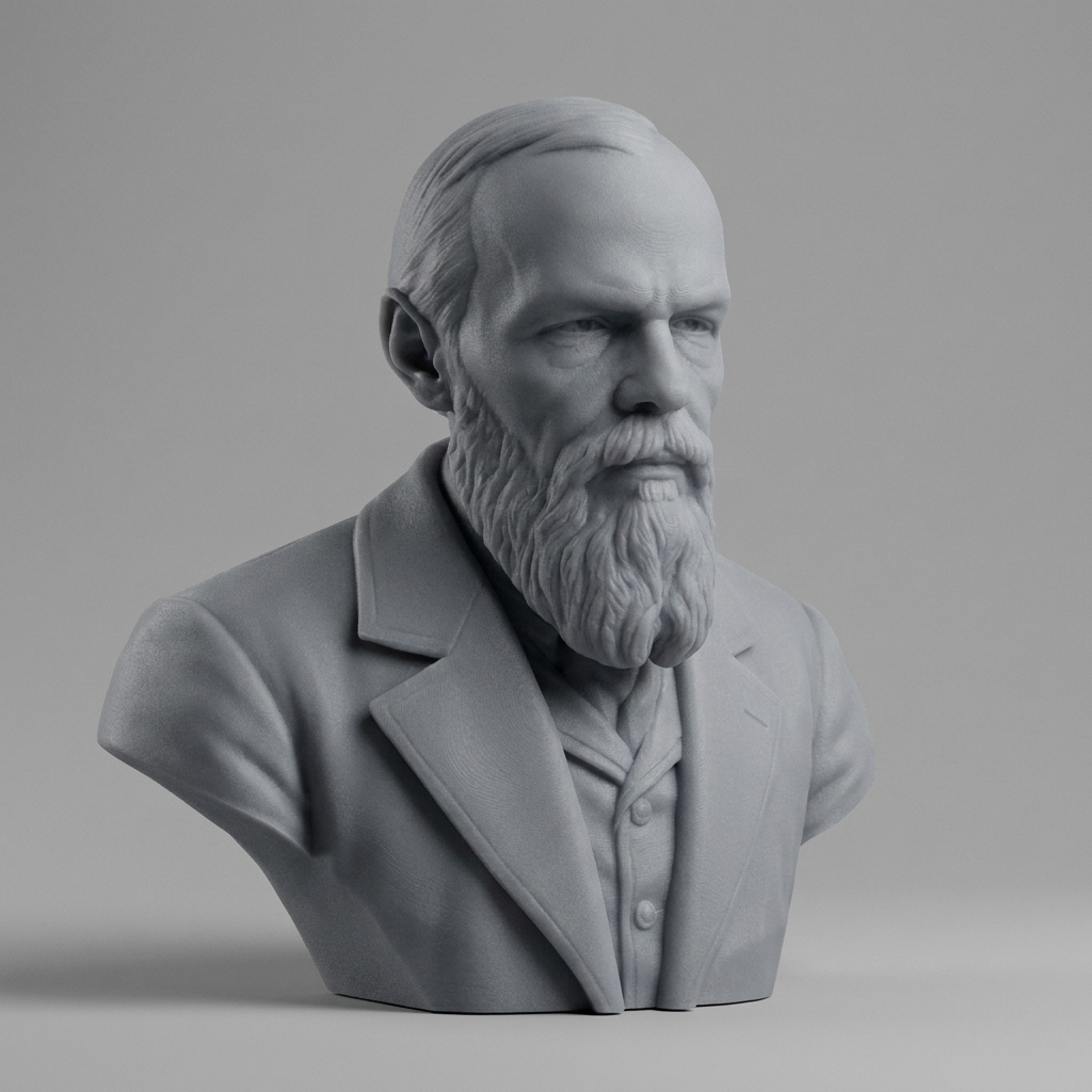 Fyodor Dostoevsky 3D Printable Bust 3D Model