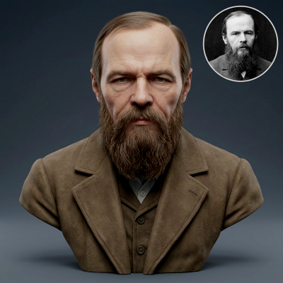 Fyodor Dostoevsky 3D Printable Bust