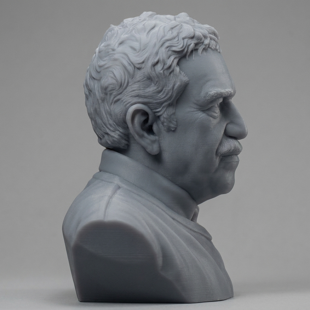 Gabriel Garc&iacutea M&aacuterquez 3D Printable Bust 3D Model