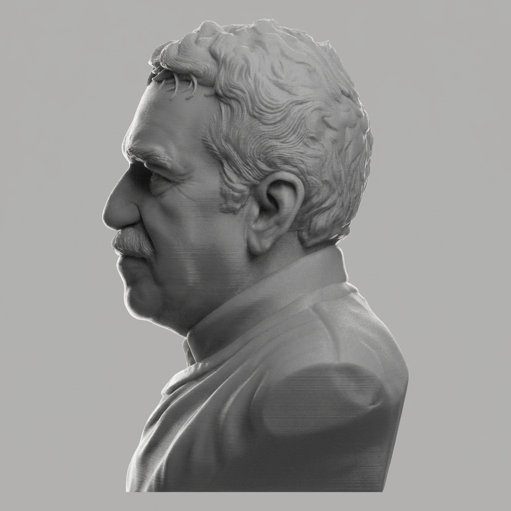 Gabriel García Márquez 3D Printable Bust 3D Model