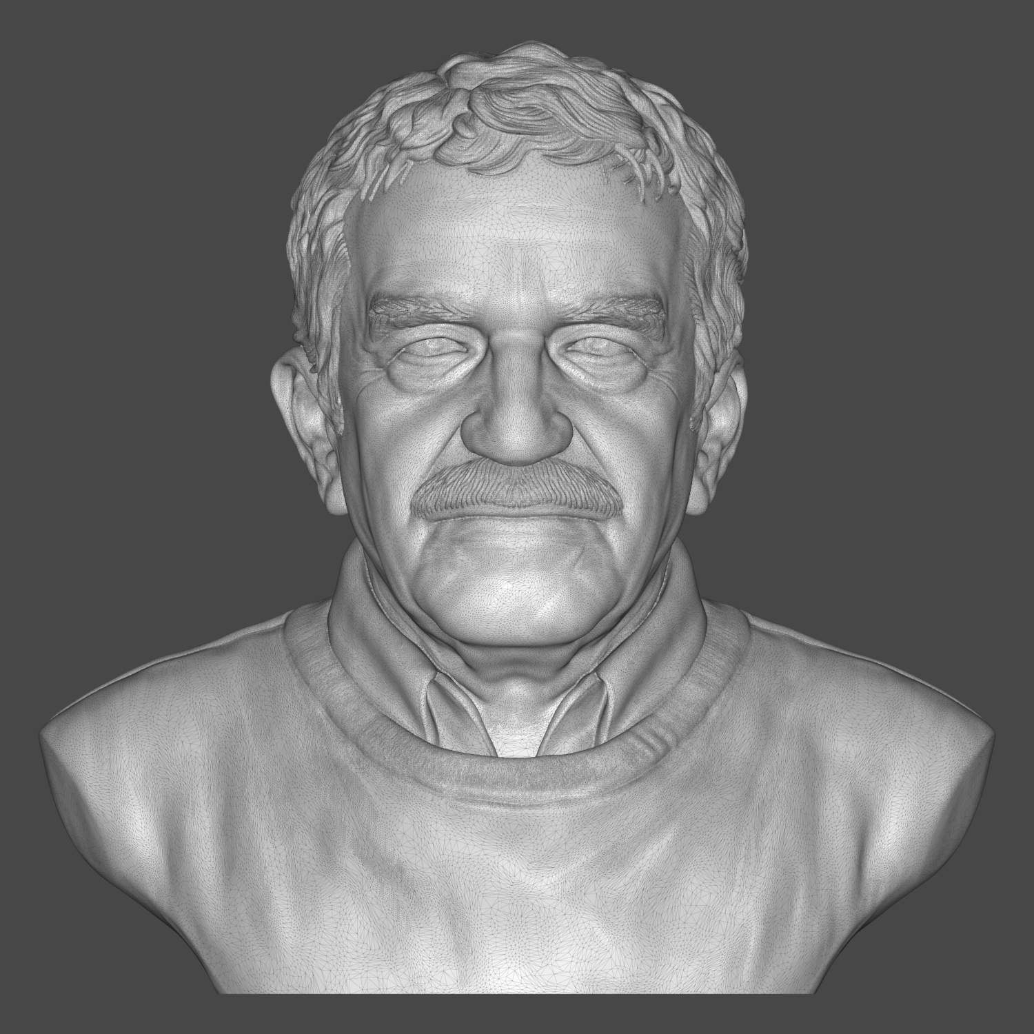 Gabriel Garc&iacutea M&aacuterquez 3D Printable Bust 3D Model