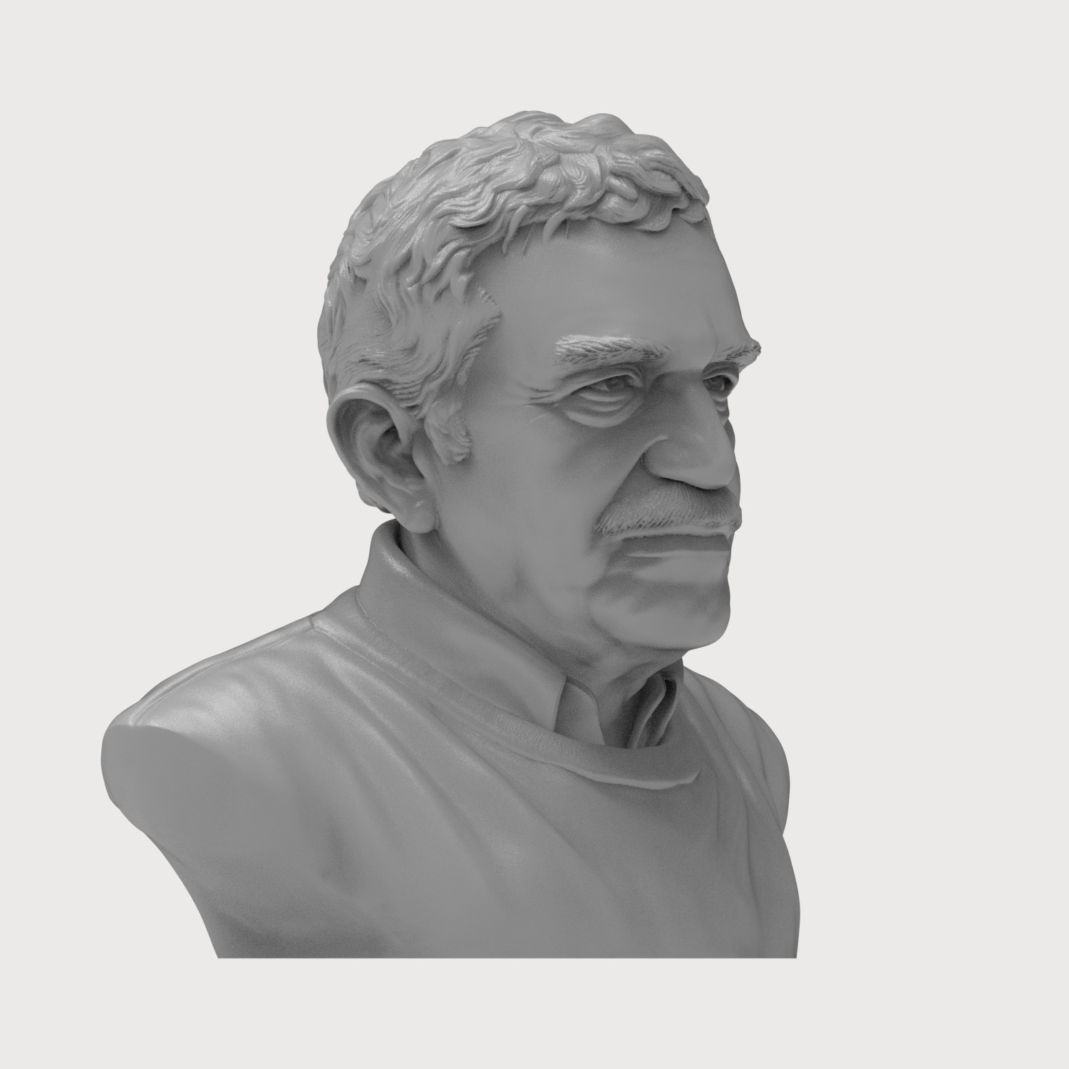 Gabriel Garc&iacutea M&aacuterquez 3D Printable Bust 3D Model