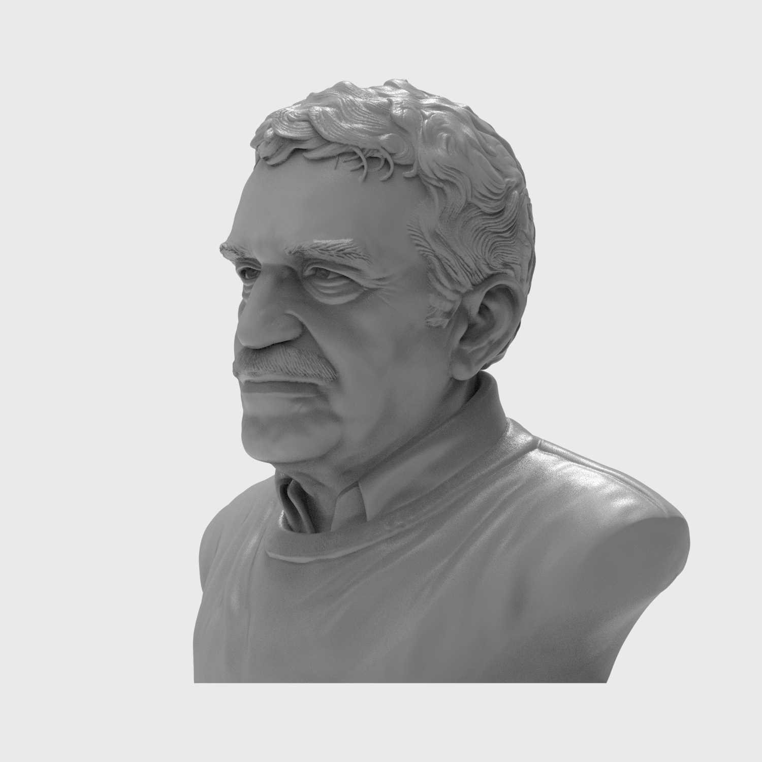 Gabriel Garc&iacutea M&aacuterquez 3D Printable Bust 3D Model