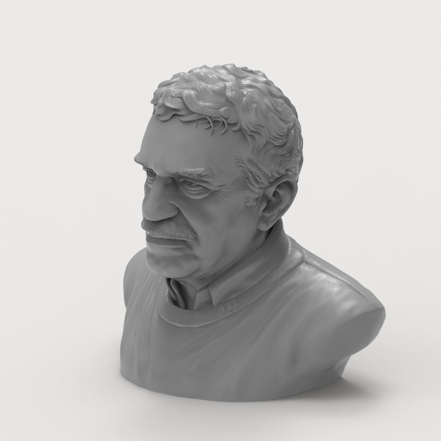 Gabriel Garc&iacutea M&aacuterquez 3D Printable Bust 3D Model