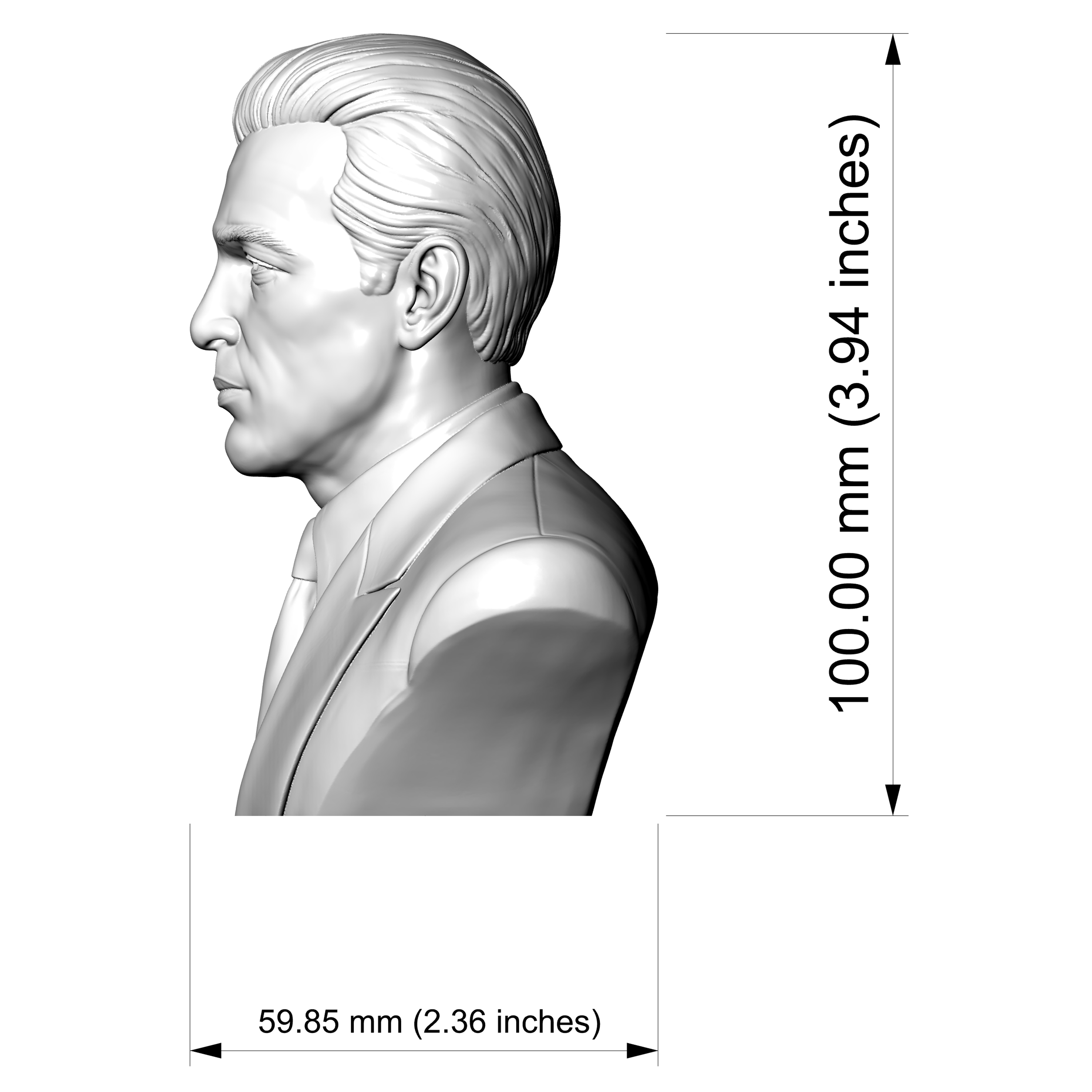 Gary Cooper Bust 3D Printable 3D Model