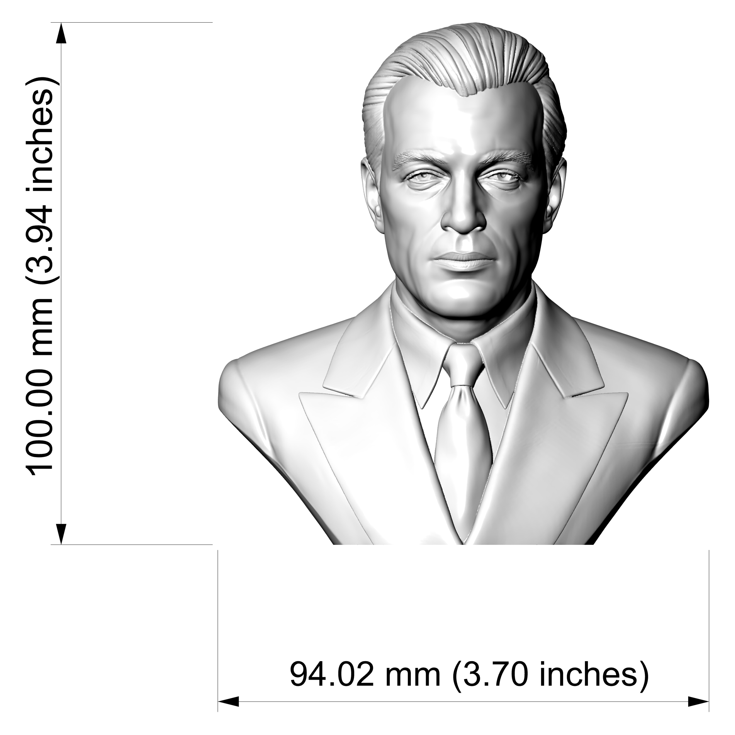 Gary Cooper Bust 3D Printable 3D Model