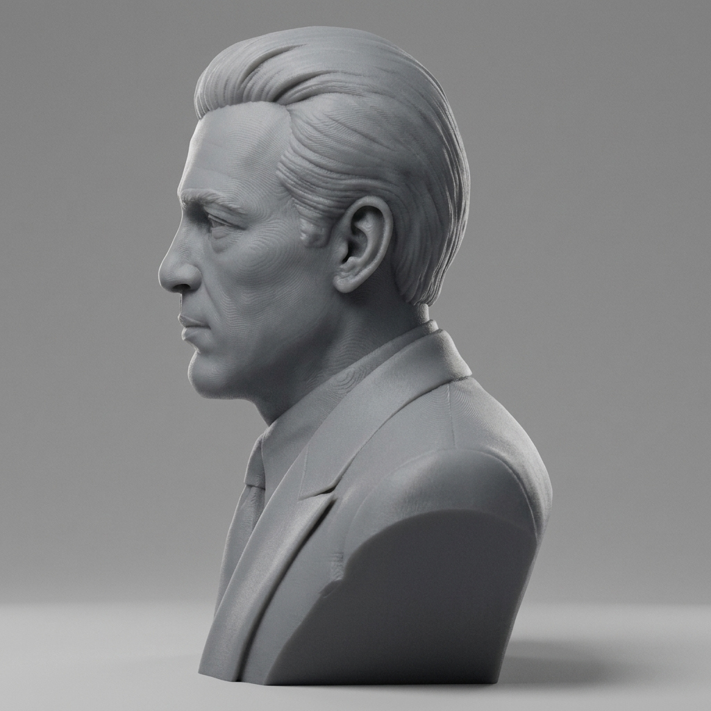 Gary Cooper Bust 3D Printable 3D Model