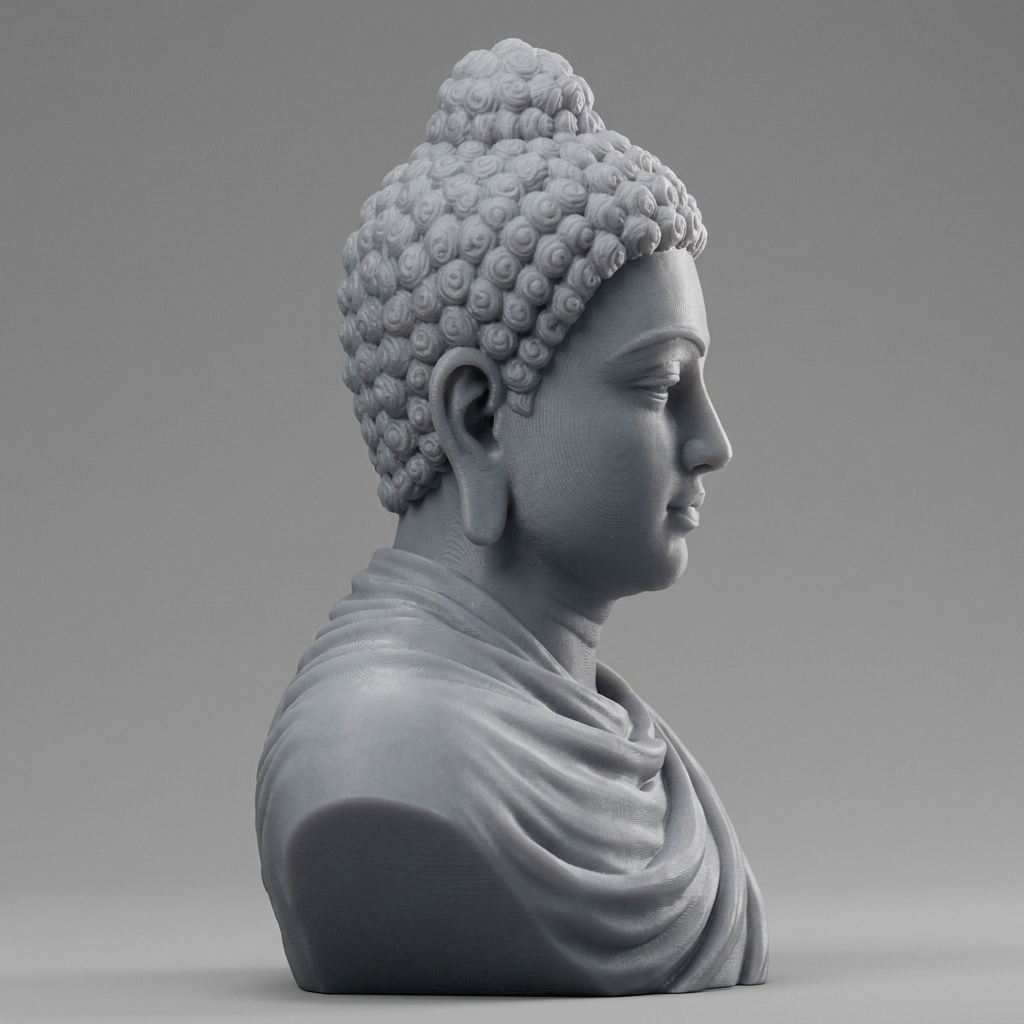 Gautama Buddha Enlightened One 3D Printable Bust 3D Model