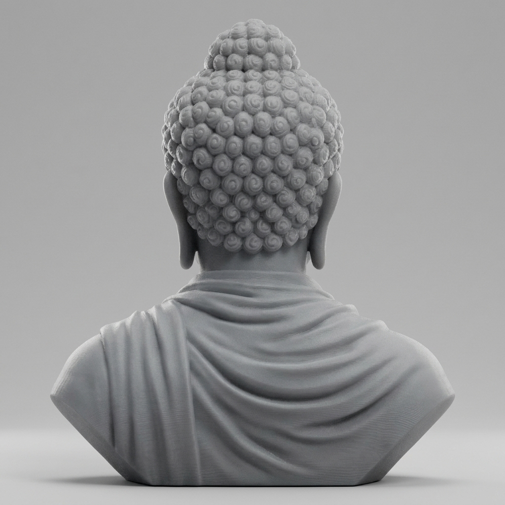 Gautama Buddha Enlightened One 3D Printable Bust 3D Model