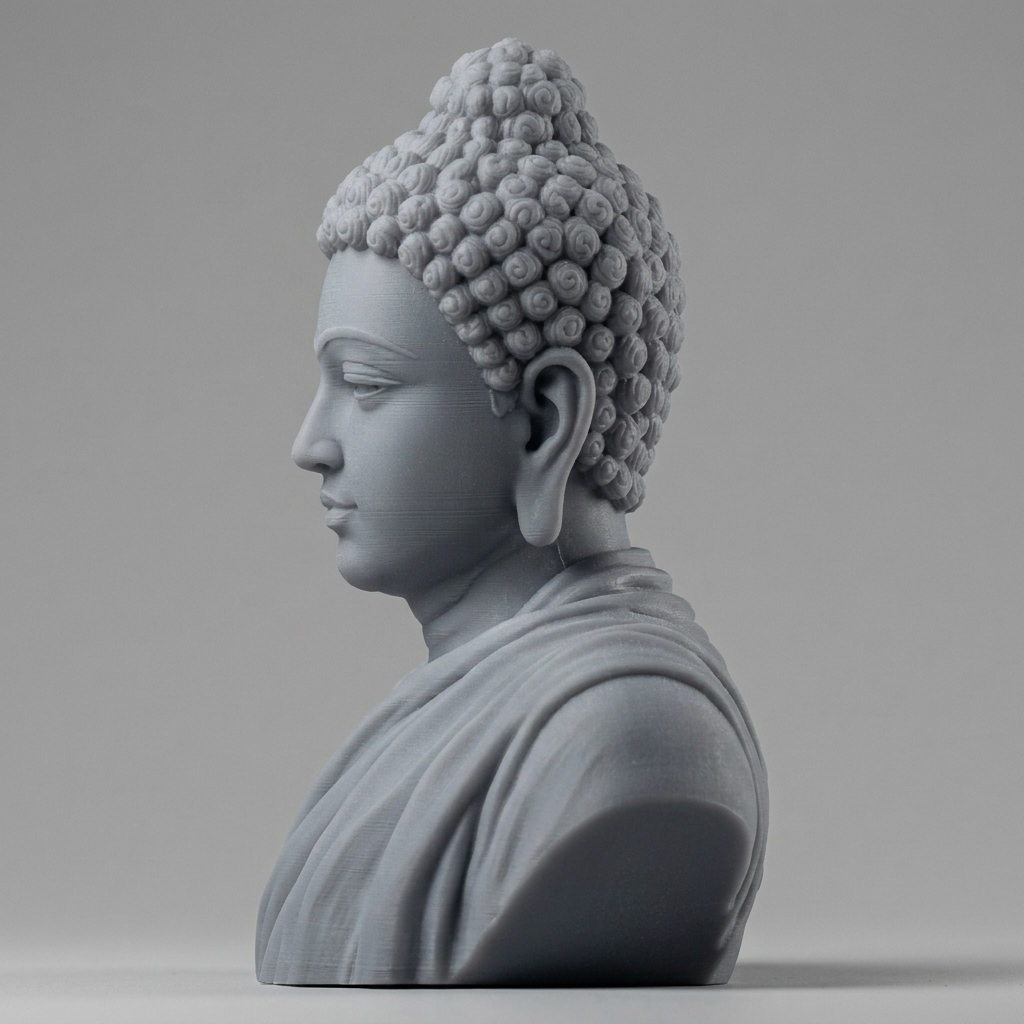 Gautama Buddha Enlightened One 3D Printable Bust 3D Model