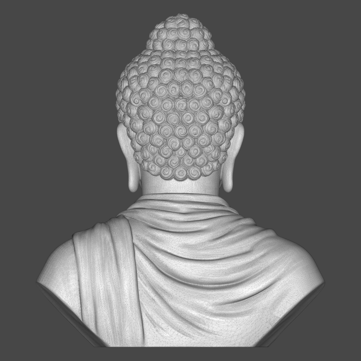 Gautama Buddha Enlightened One 3D Printable Bust 3D Model