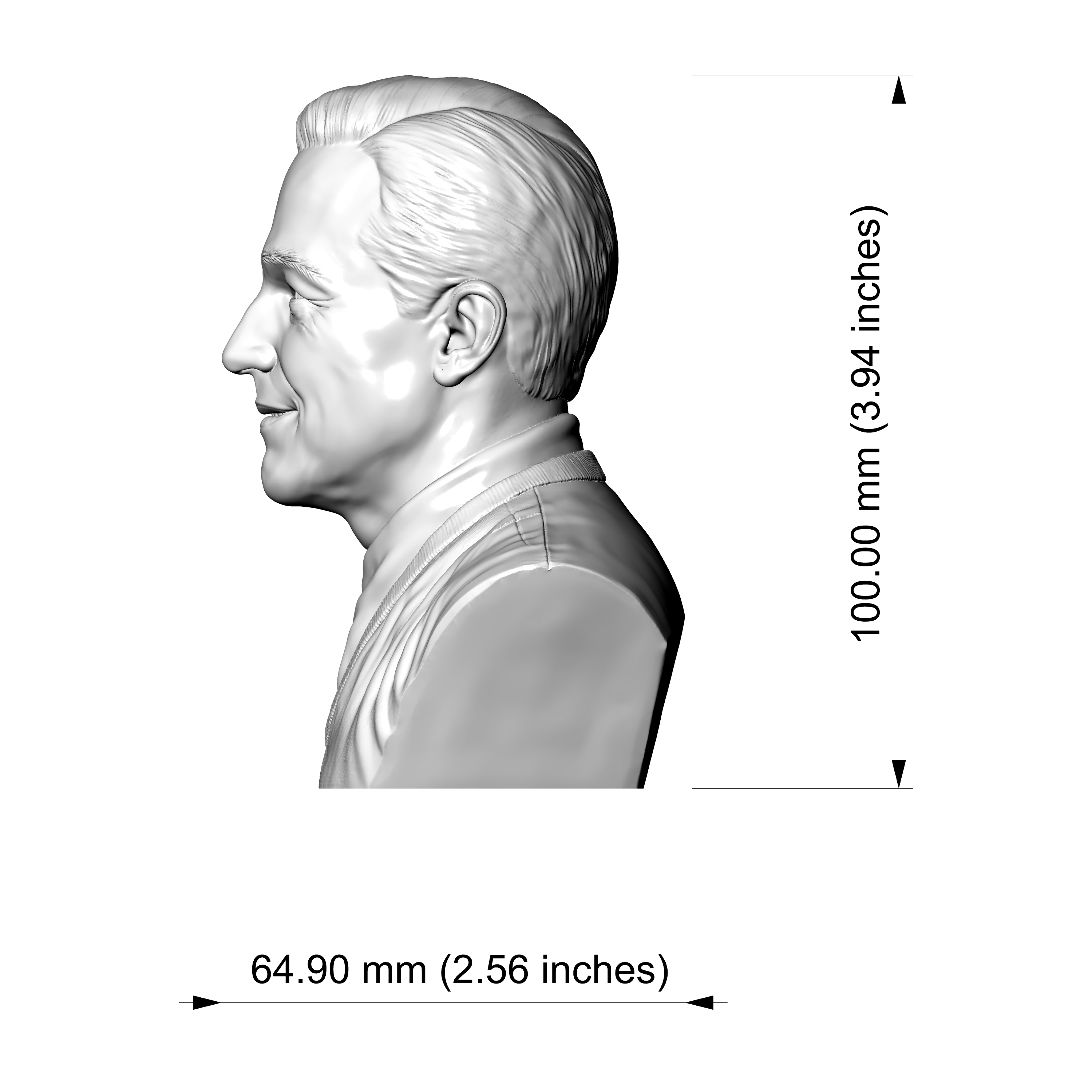 Gene Kelly 3D Printable Bust 3D Model