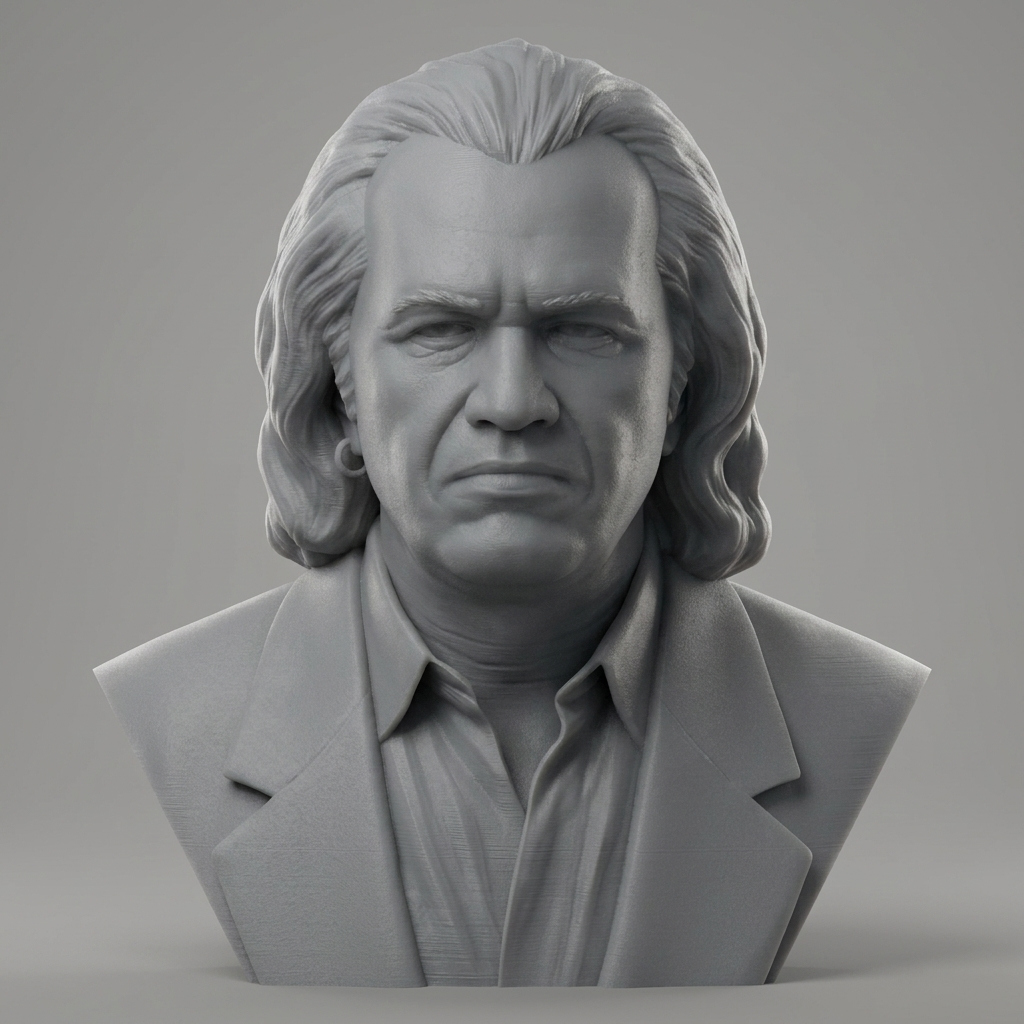 Gene Simmons 3D Printable Bust 3D Model