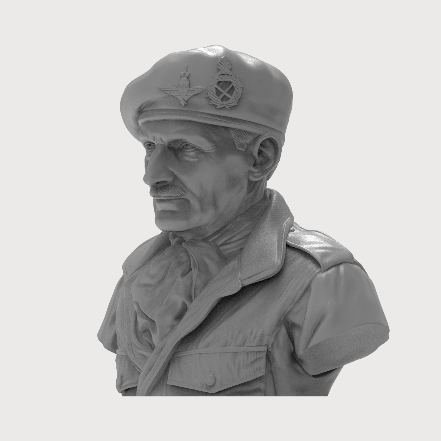 General Bernard Montgomery 3D Printable Bust 3D Model