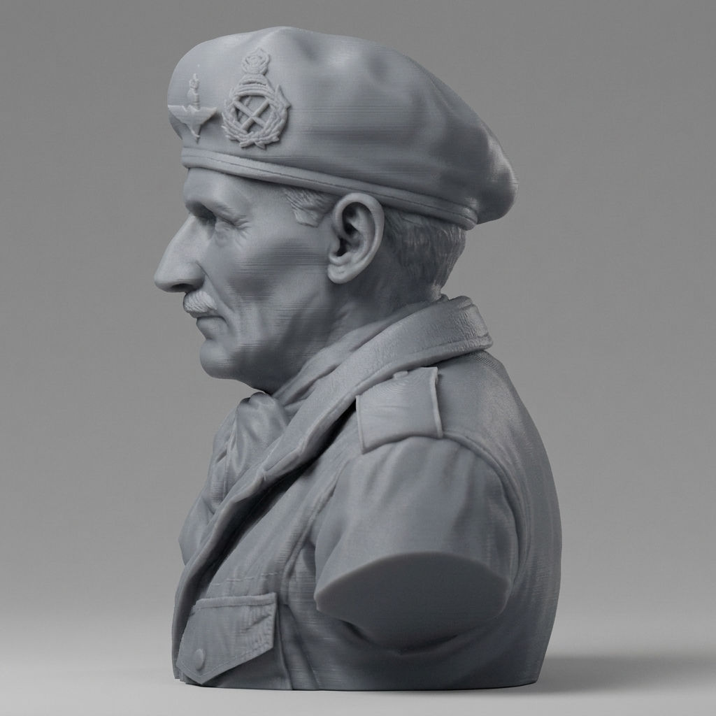 General Bernard Montgomery 3D Printable Bust 3D Model