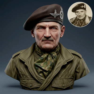 General Bernard Montgomery 3D Printable Bust