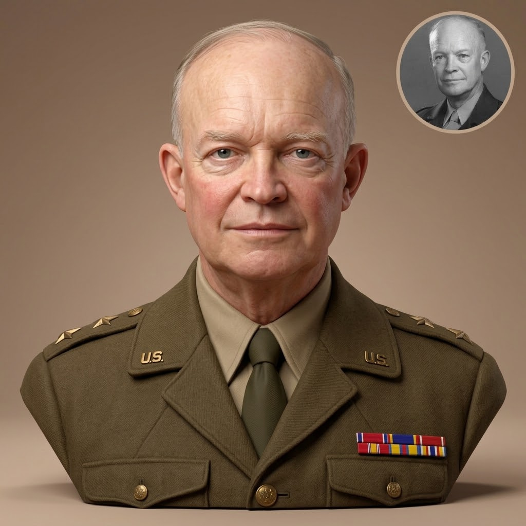 General Dwight D. Eisenhower 3D Printable Bust 3D Model