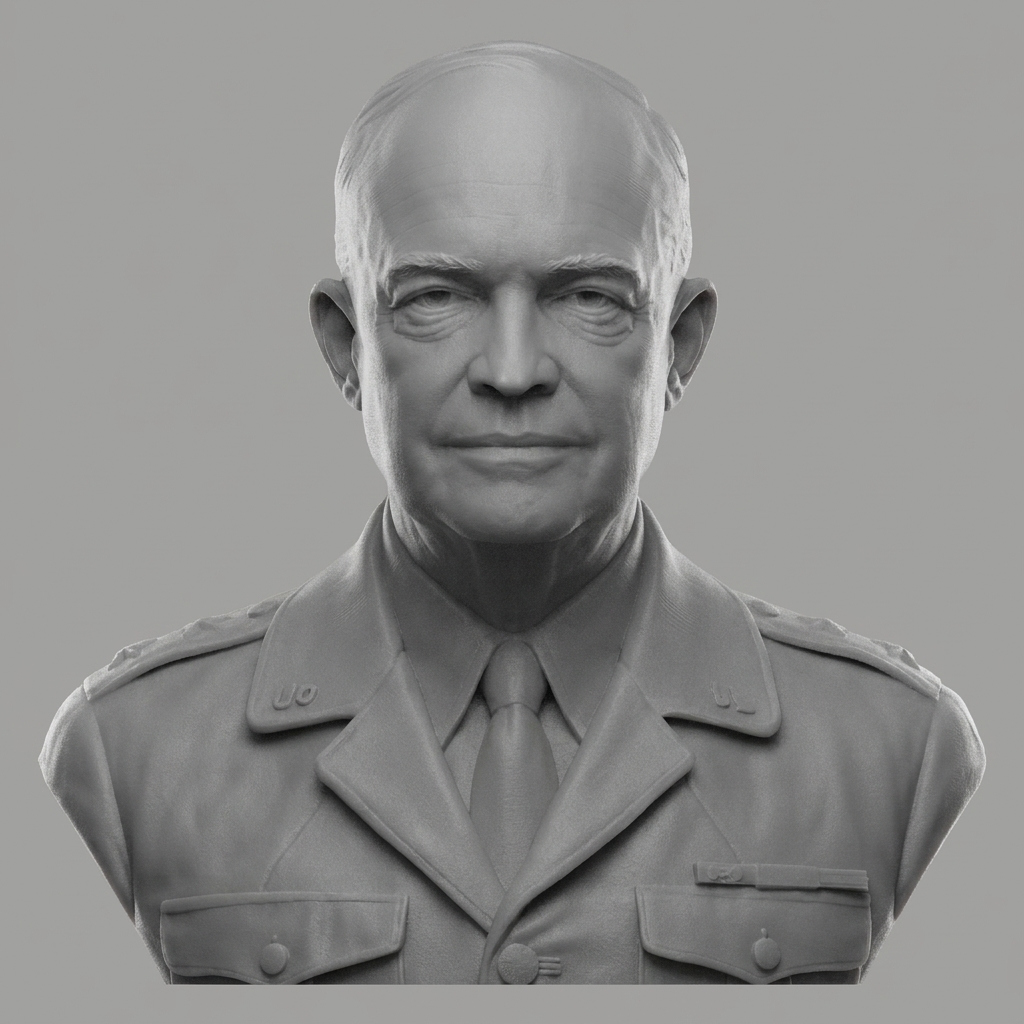 General Dwight D. Eisenhower 3D Printable Bust 3D Model