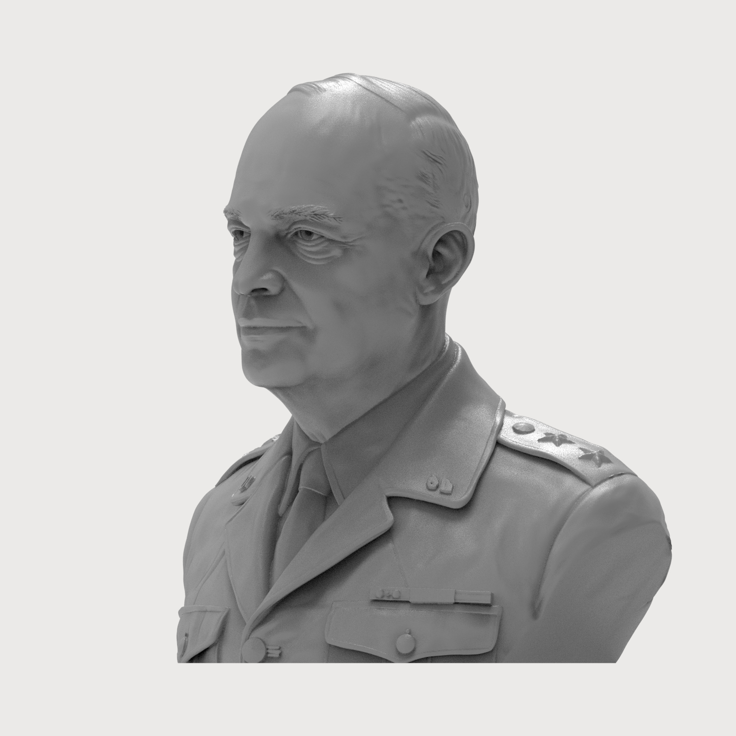General Dwight D. Eisenhower 3D Printable Bust 3D Model