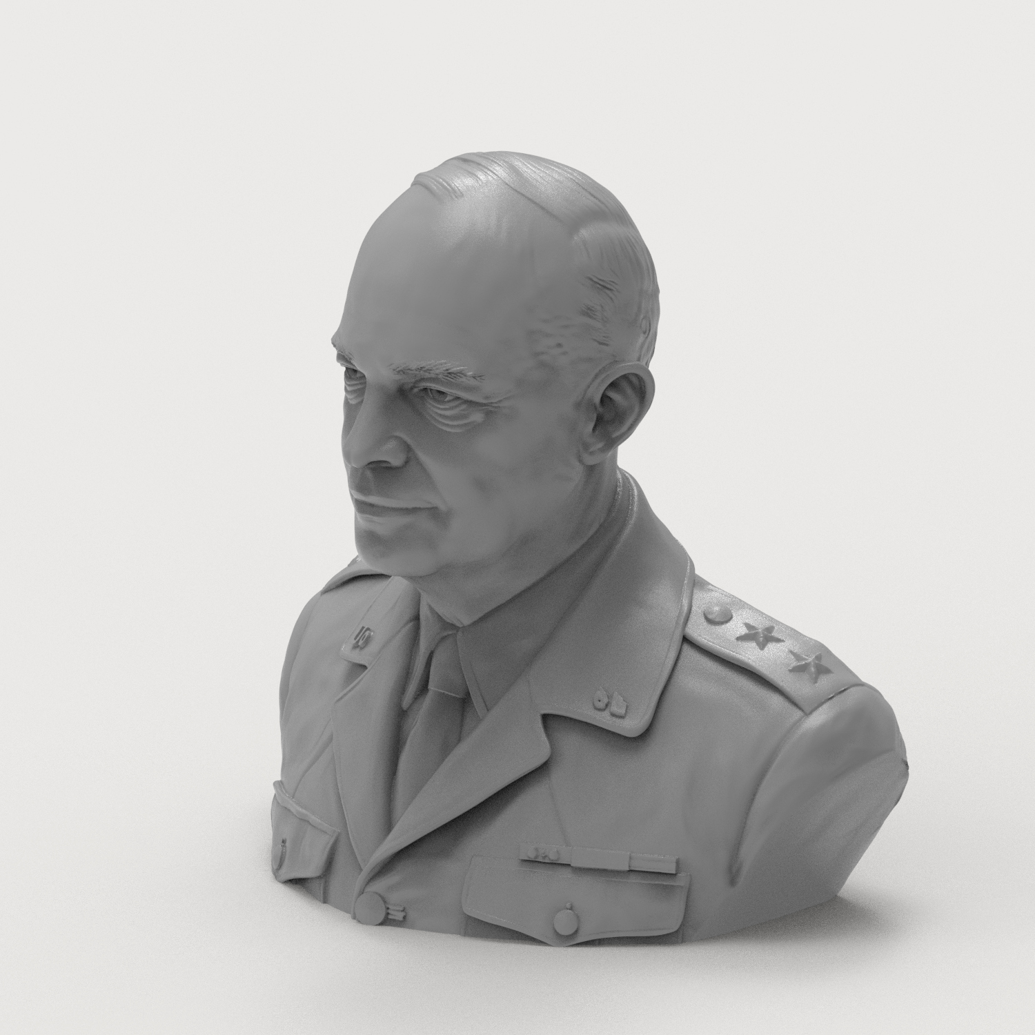 General Dwight D. Eisenhower 3D Printable Bust 3D Model