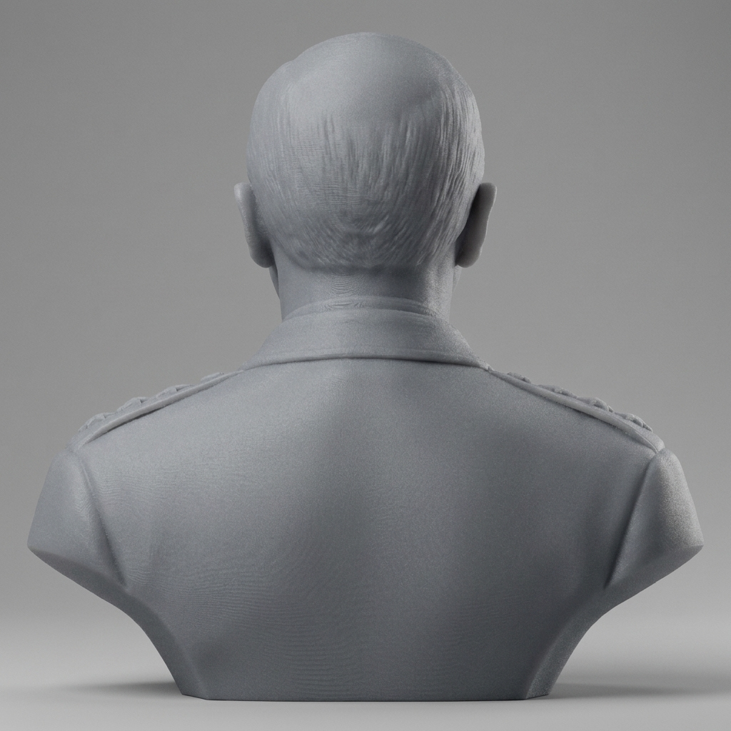 General George Patton 3D Printable Bust 3D Model