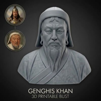 Genghis Khan 3D Printable Bust