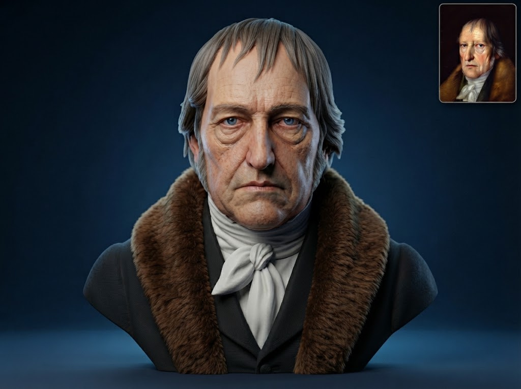 Georg Wilhelm Friedrich Hegel Bust 3D Printable 3D Model