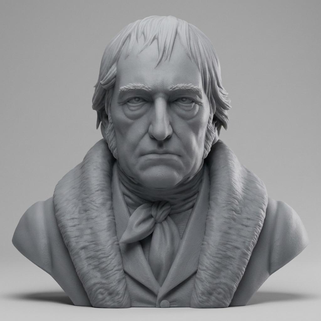 Georg Wilhelm Friedrich Hegel Bust 3D Printable 3D Model