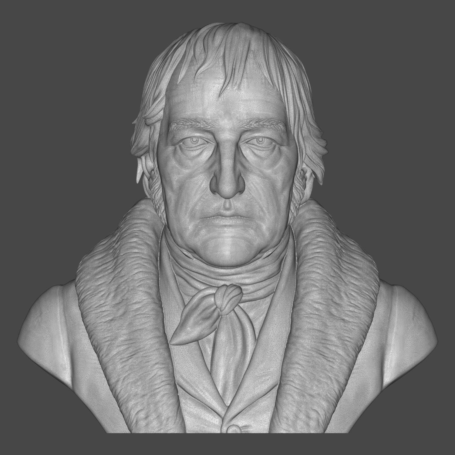 Georg Wilhelm Friedrich Hegel Bust 3D Printable 3D Model
