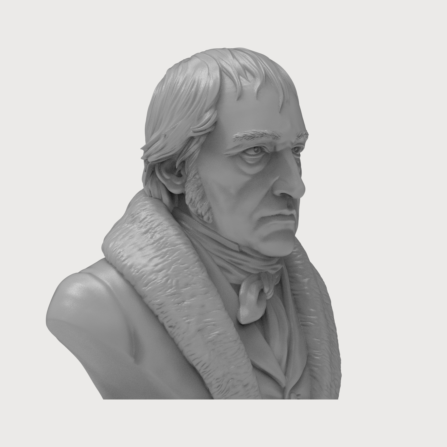 Georg Wilhelm Friedrich Hegel Bust 3D Printable 3D Model