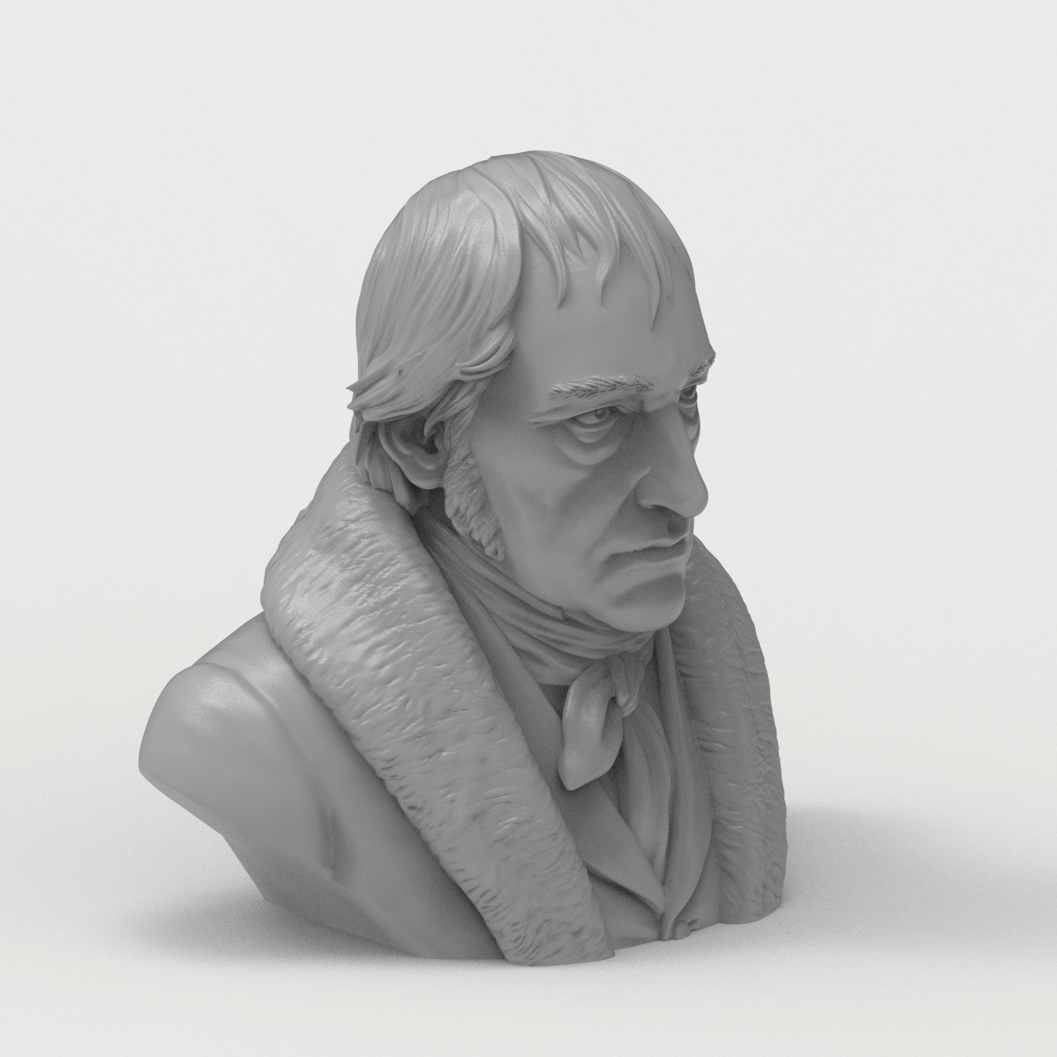 Georg Wilhelm Friedrich Hegel Bust 3D Printable 3D Model