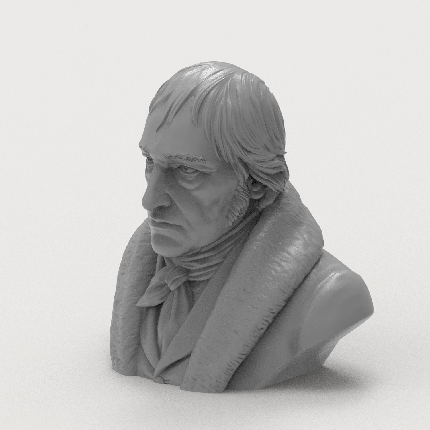 Georg Wilhelm Friedrich Hegel Bust 3D Printable 3D Model