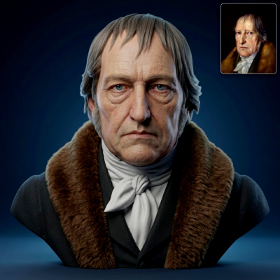 Georg Wilhelm Friedrich Hegel Bust 3D Printable