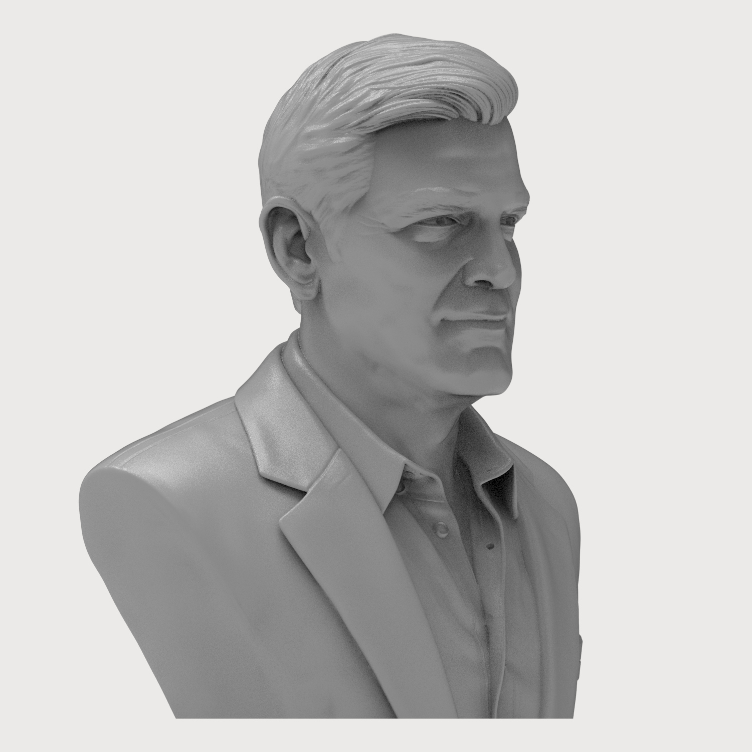 George Clooney 3D Printable Bust 3D Model